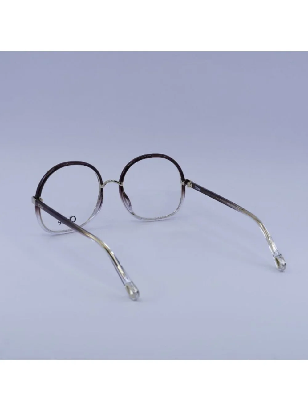 Chloe CH0032O 002 Eyeglasses Brown Gradient 55mm Round Frame